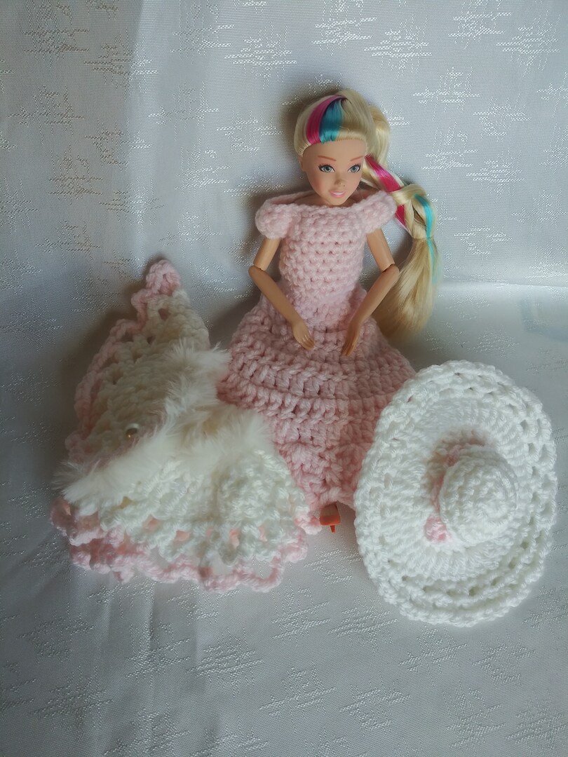 Vintage doll with handmade crochet dress | MakerPlace by Michaels Vintage doll with handmade crochet dress | MakerPlace by Michaels